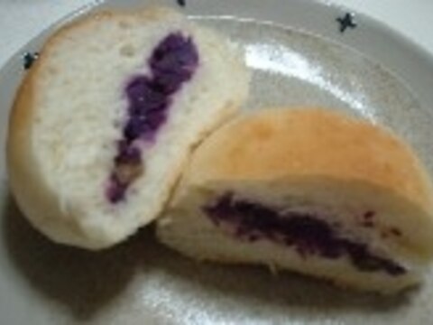 簡単ヘルシー♪紫芋あんパン